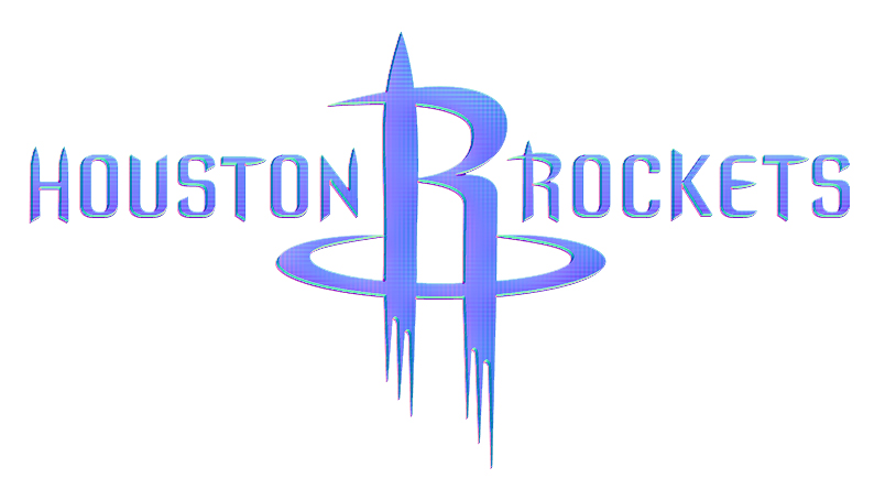 Houston Rockets Colorful Embossed Logo vinyl decal